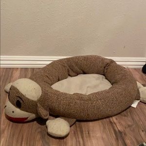 sock monkey dog bed